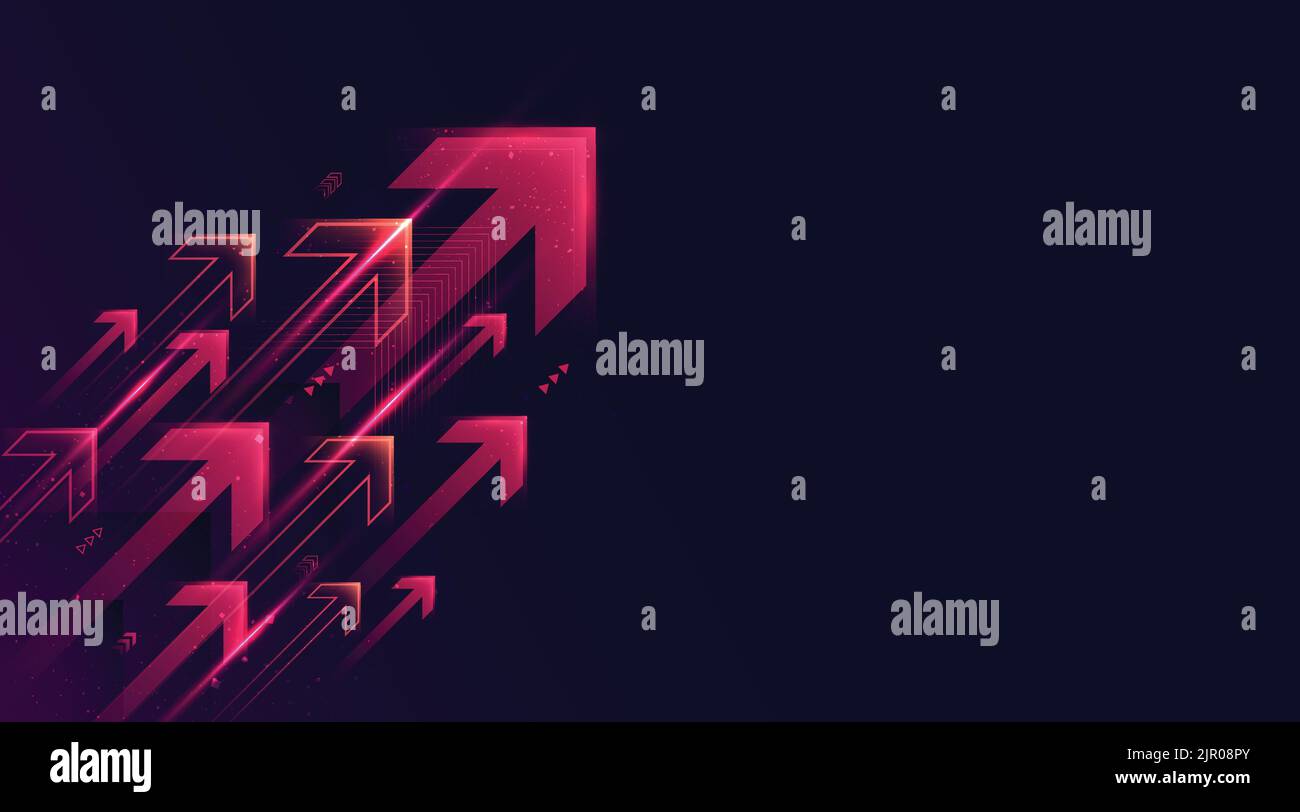 Modern abstract arrows moving at high speed. Colourful dynamic motion ...