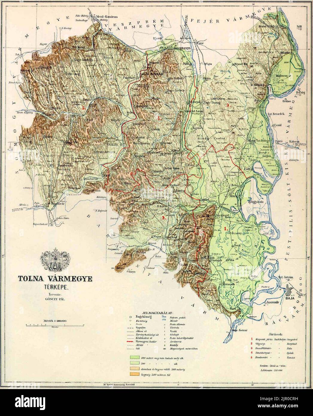 Tolna county map Stock Photo Alamy