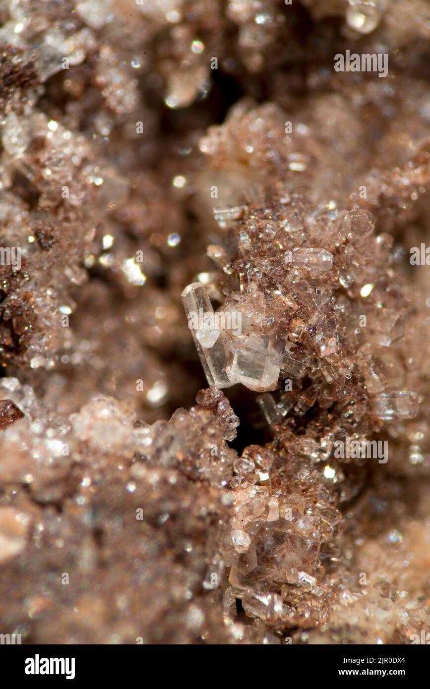 Prismatic calcite crystals, Cumbria, UK Stock Photo