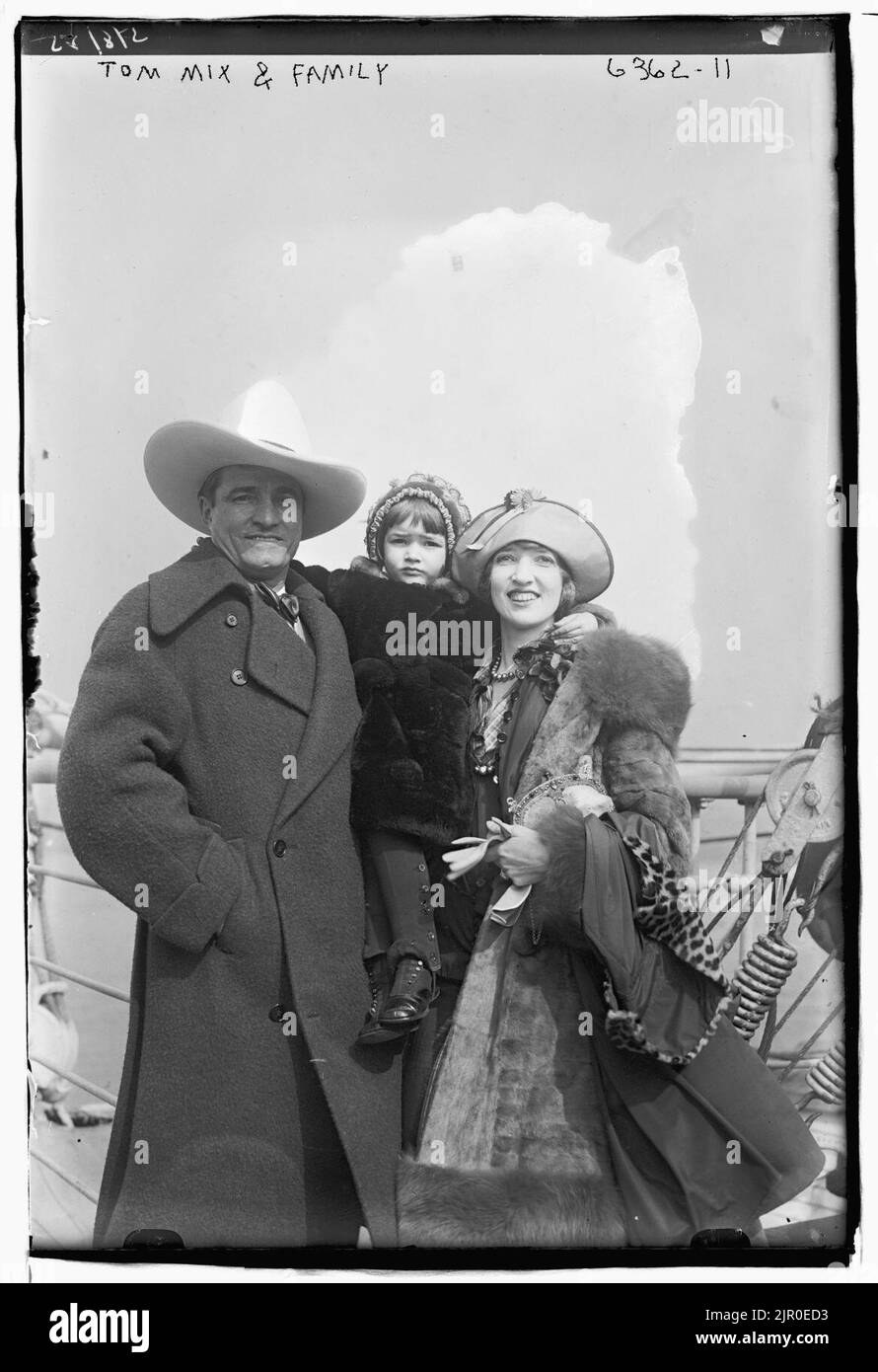 Tom Mix and family Stock Photo Alamy
