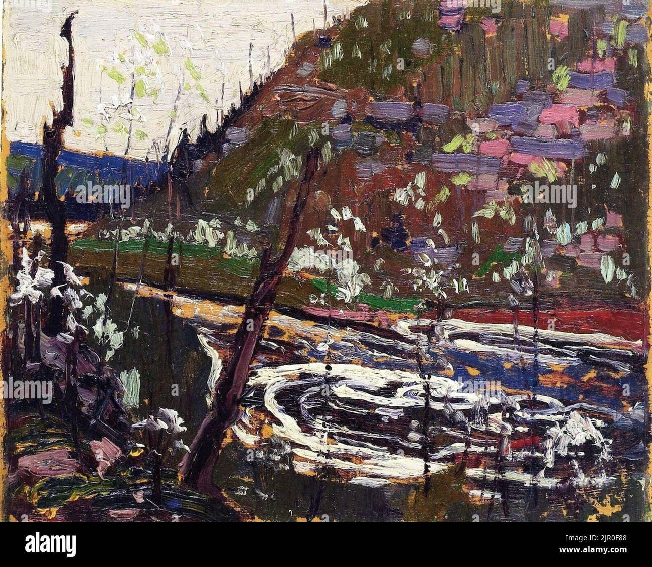 Tom Thomson. Wild Cherry Trees in Blossom 1915 Stock Photo Alamy