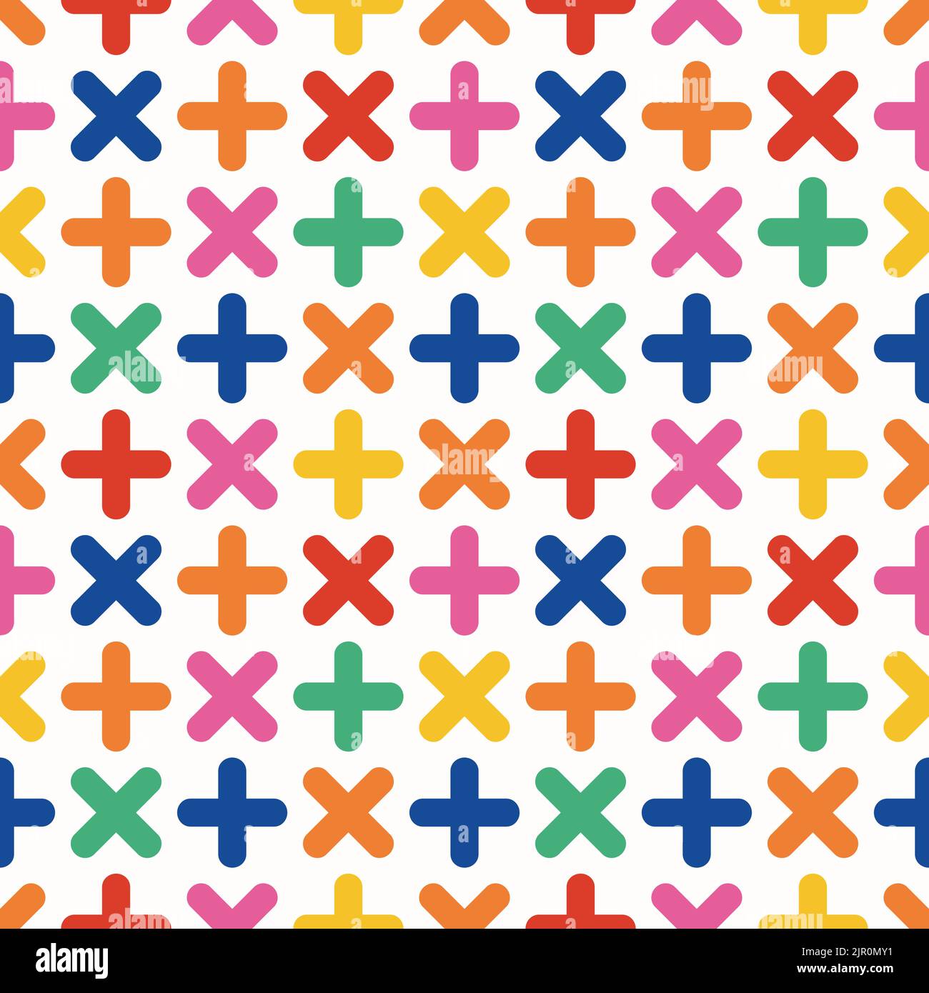 Abstract vector pattern design. Seamless pattern with colorful simple shapes. Geometric shape modern stylish texture. Stock Vector
