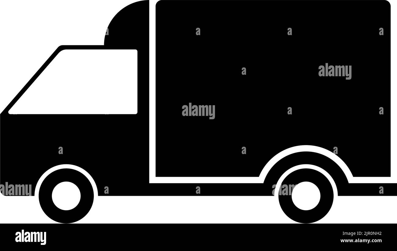 A black icon of a truck isolated on a white background Stock Vector ...