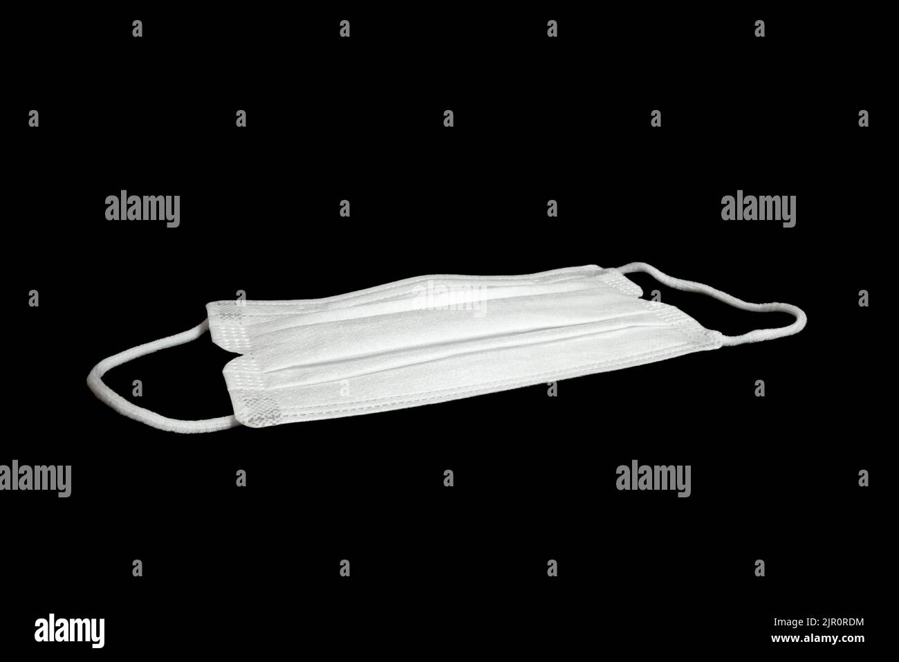Medical mask isolated on black background with clipping path. Virus ...