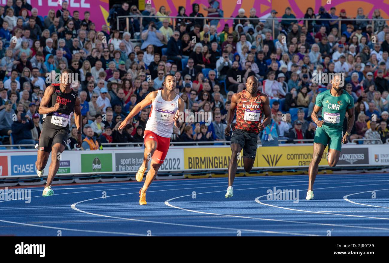Dwight St. Hillaire, Adam Gemili and Dan Kiviasi Asamba competing in