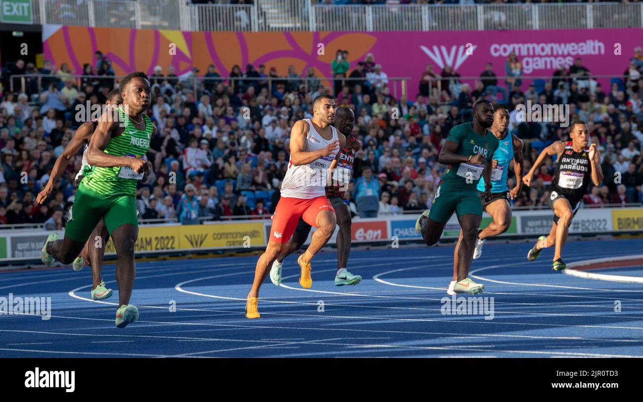 Udodi Chudi Onwuzurike, Adam Gemili and Dan Kiviasi Asamba competing in