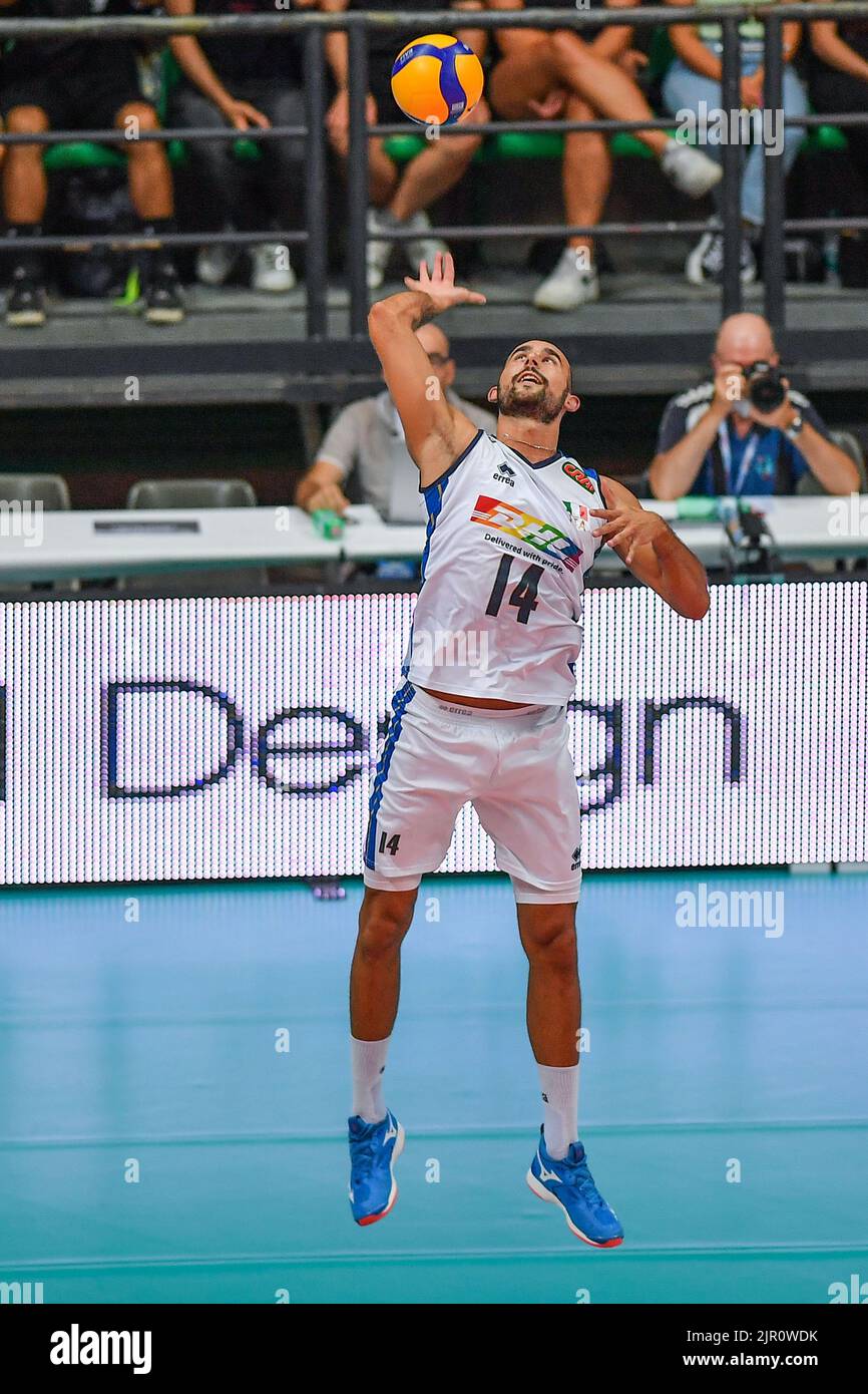 Gianluca Galassi (Italy)  during  DHL Test Match Tournament - Italy vs Japan, Volleyball Intenationals in Cuneo, Italy, August 20 2022 Stock Photo
