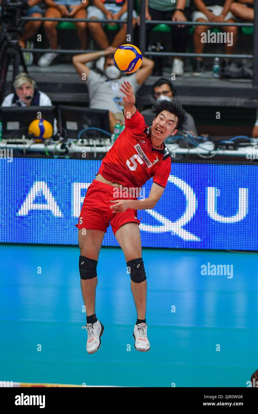 Cuneo, Italy. 20th Aug, 2022. Otsuka Tatsunori (Japan) during DHL Test Match Tournament - Italy vs Japan, Volleyball Intenationals in Cuneo, Italy, August 20 2022 Credit: Independent Photo Agency/Alamy Live News Stock Photo