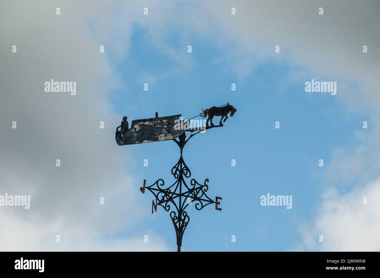 Around the UK Traditional Horse Drawn Canal Barge Weather Vane