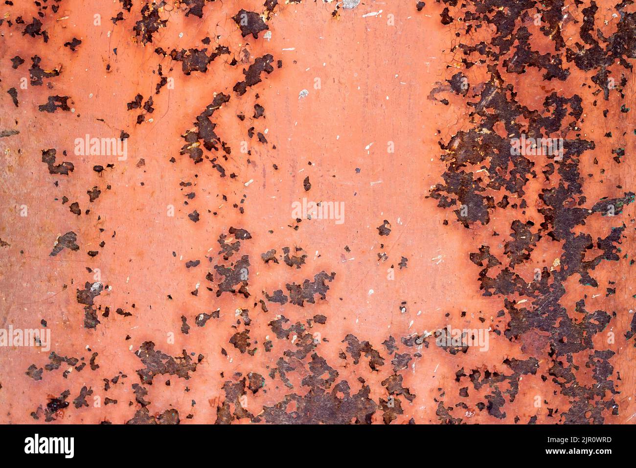 Old rusty metal background with cracked paint Stock Photo