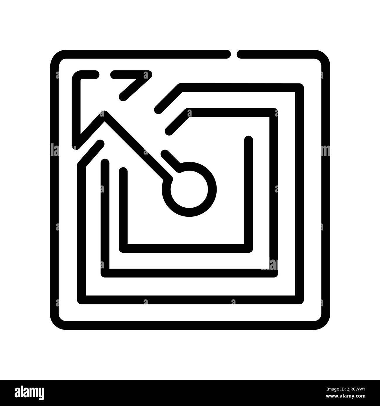 Rfid tag olor line icon pictogram for web page stock vector image