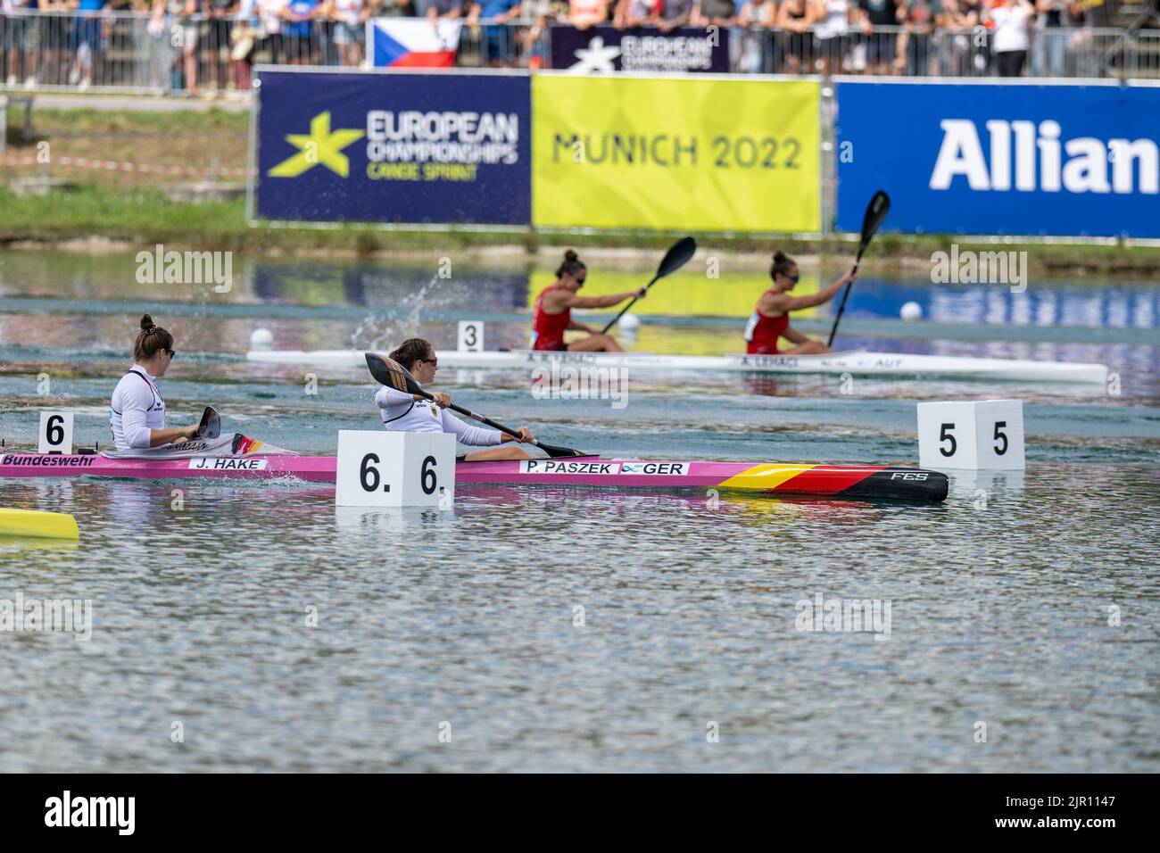 21 August 2022, Bavaria, Oberschleißheim Canoe European Championship