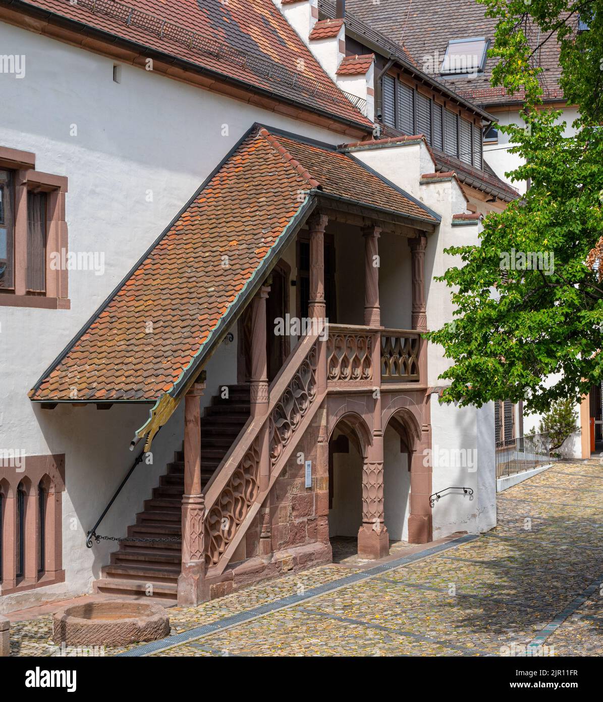 The court arbor (Gerichtslaube) behind the old town hall in Freiburg. Baden Wuerttemberg, Germany, Europe Stock Photo