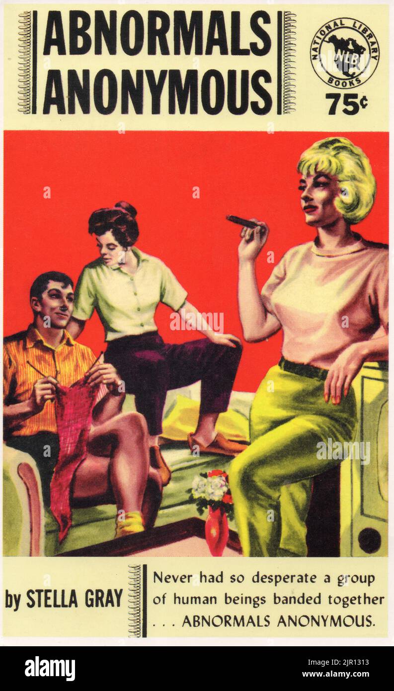 'Abnormals Anonymous': the front cover of a vintage pulp fiction American paperback novel by Stella Gray, published in 1964 Stock Photo