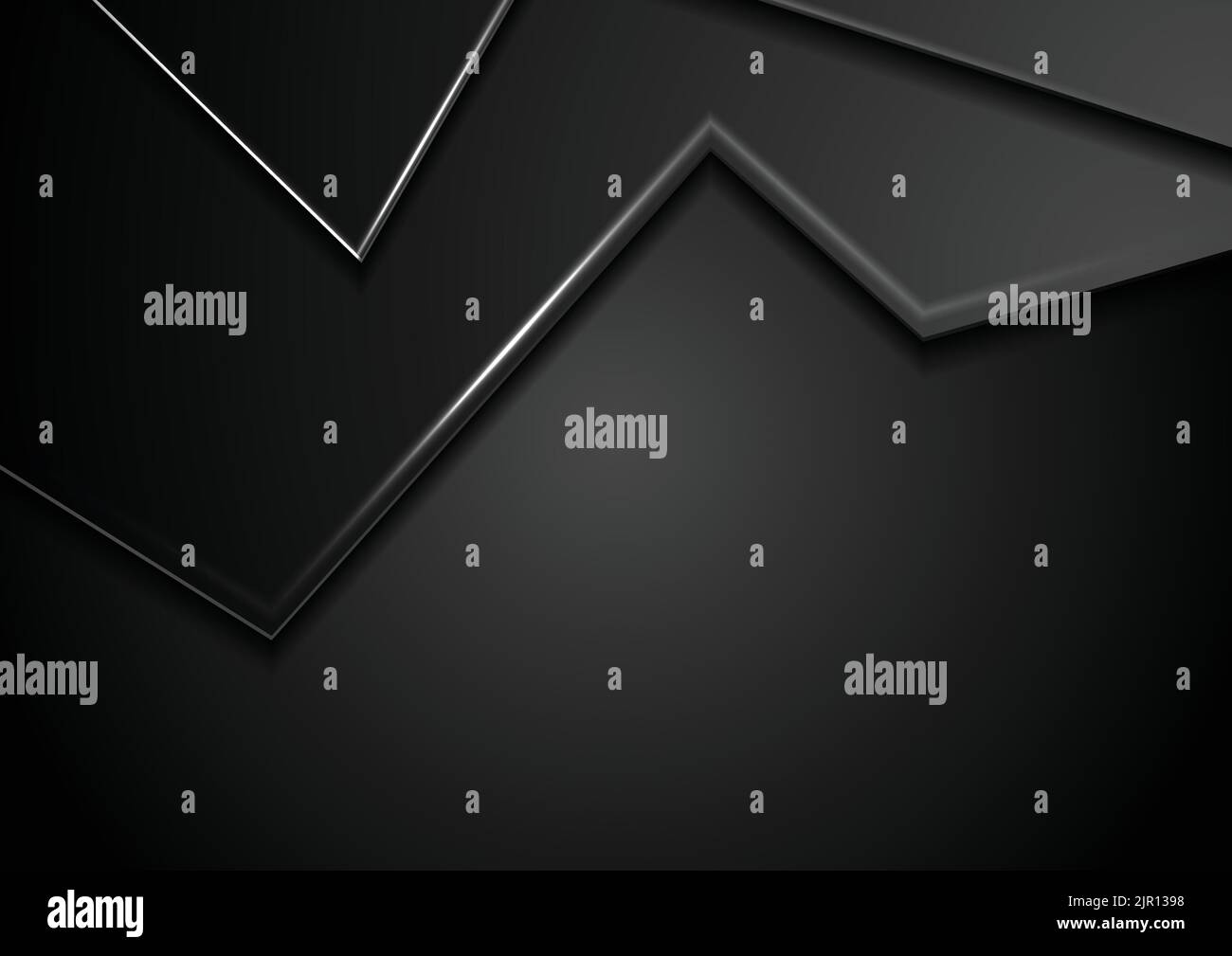 Black abstract corporate background with shiny lines. Vector tech ...