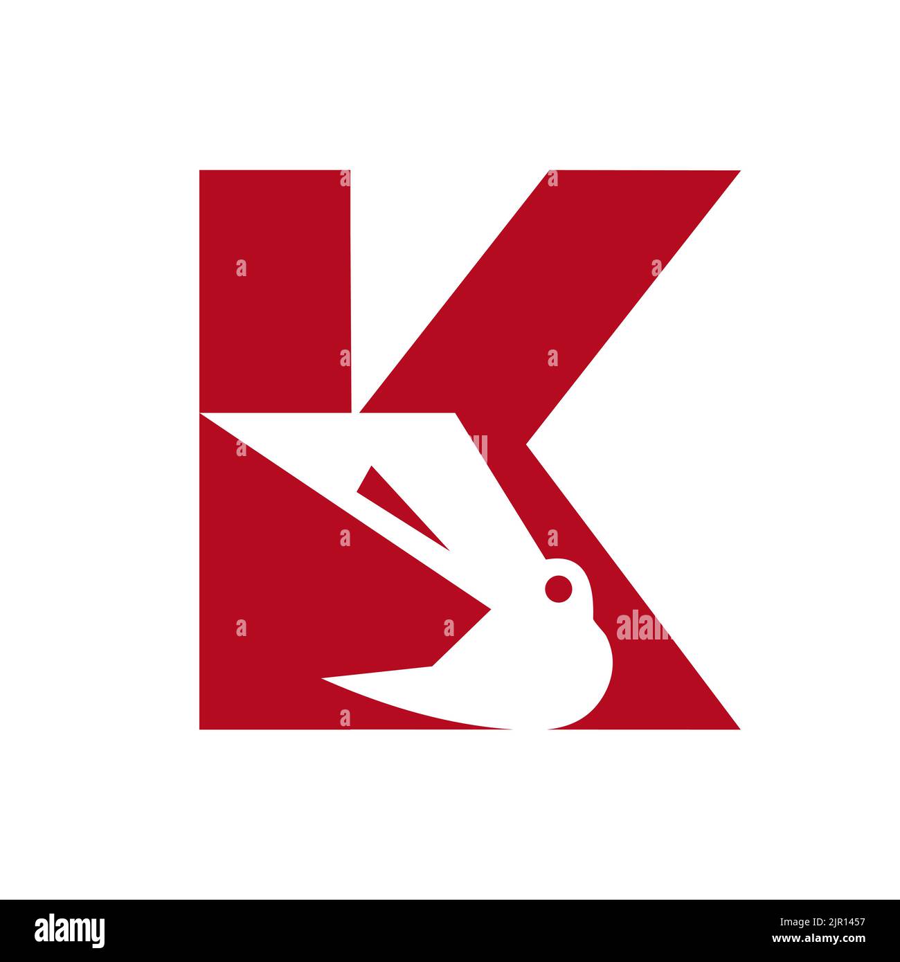 Letter K Construction Logo Combined with Construction Crane Symbol