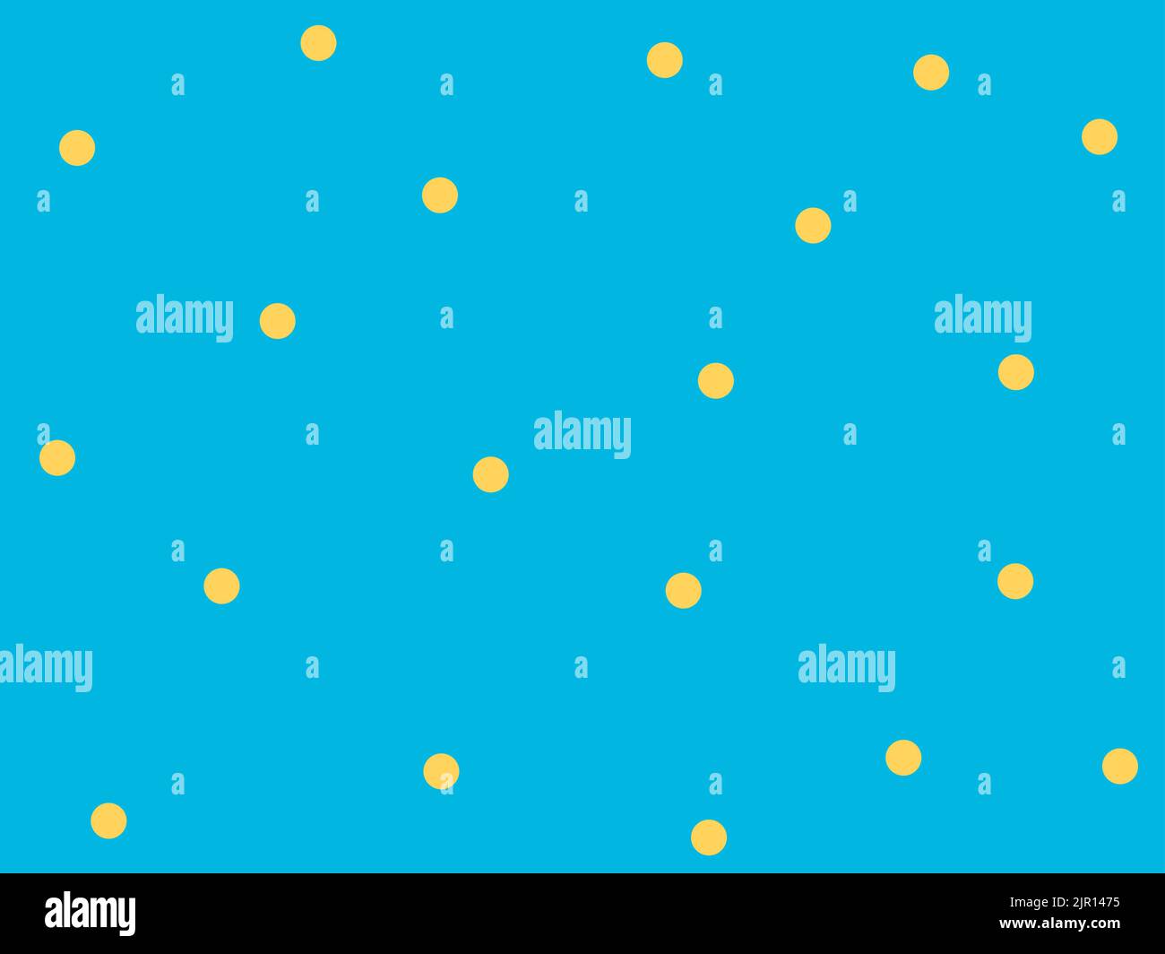 blue background with yellow polka dots, beautiful retro abstract, circles Stock Vector