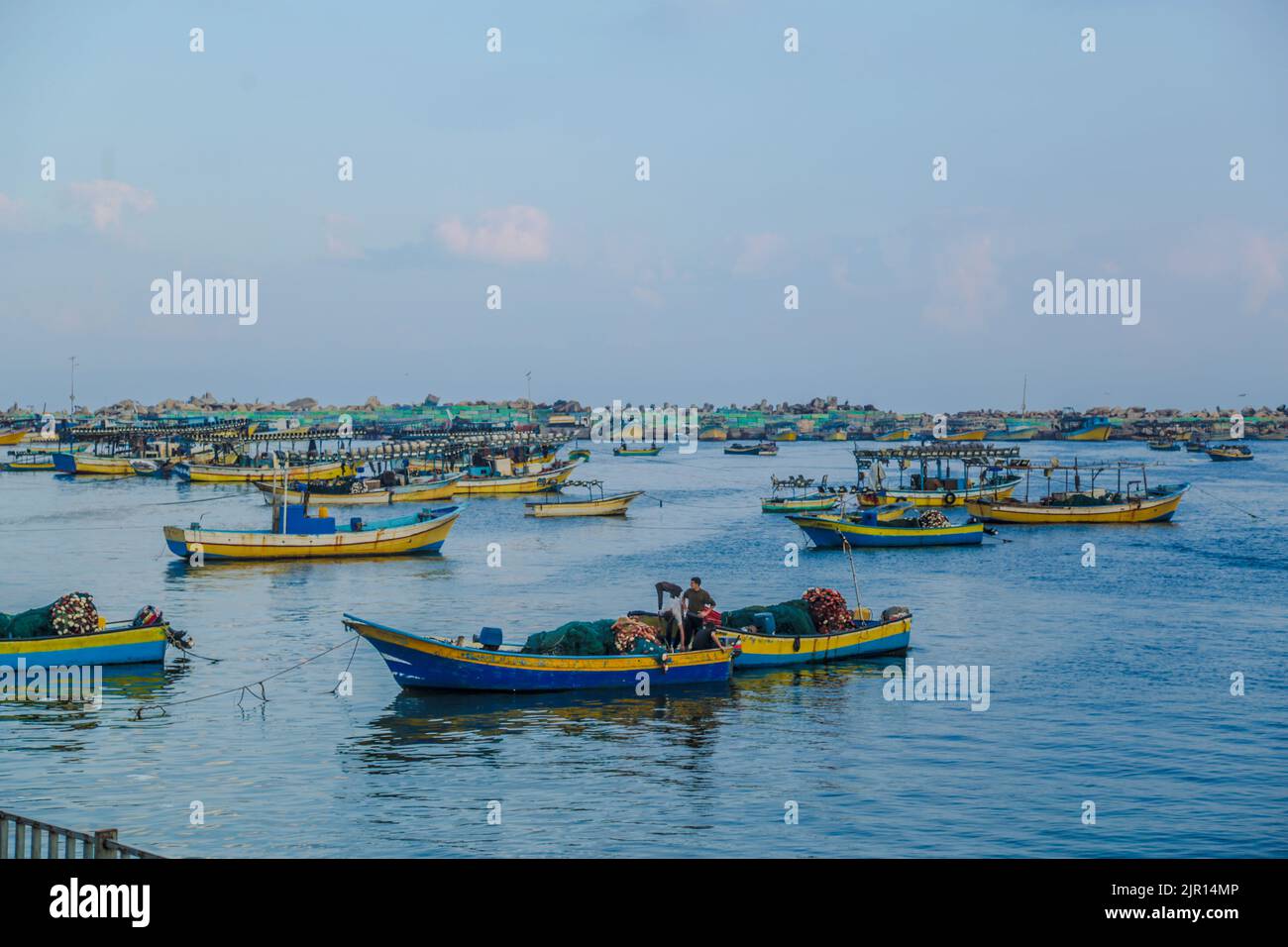 Gaza, Palestine Fishermen's boats in Gaza sea port Stock Photo Alamy