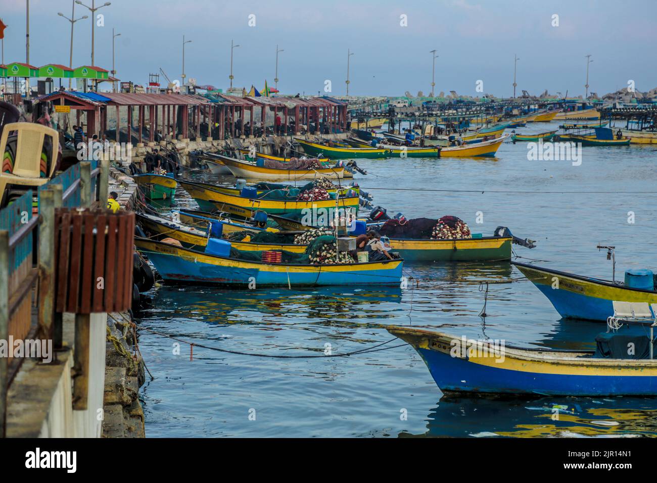 Gaza, Palestine Fishermen's boats in Gaza sea port Stock Photo Alamy