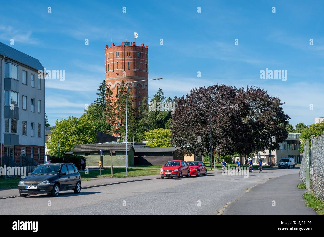 The old water tower in Norrkoping, Sweden has been redeveloped to