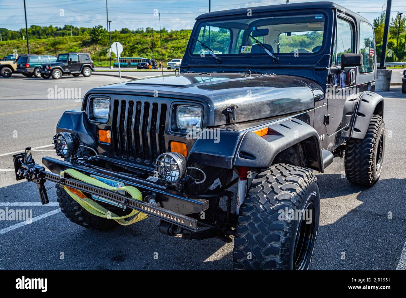 Pigeon Forge, TN - August 25, 2017: Modified Jeep Wrangler YJ Hardtop at a  local enthusiast rally Stock Photo - Alamy