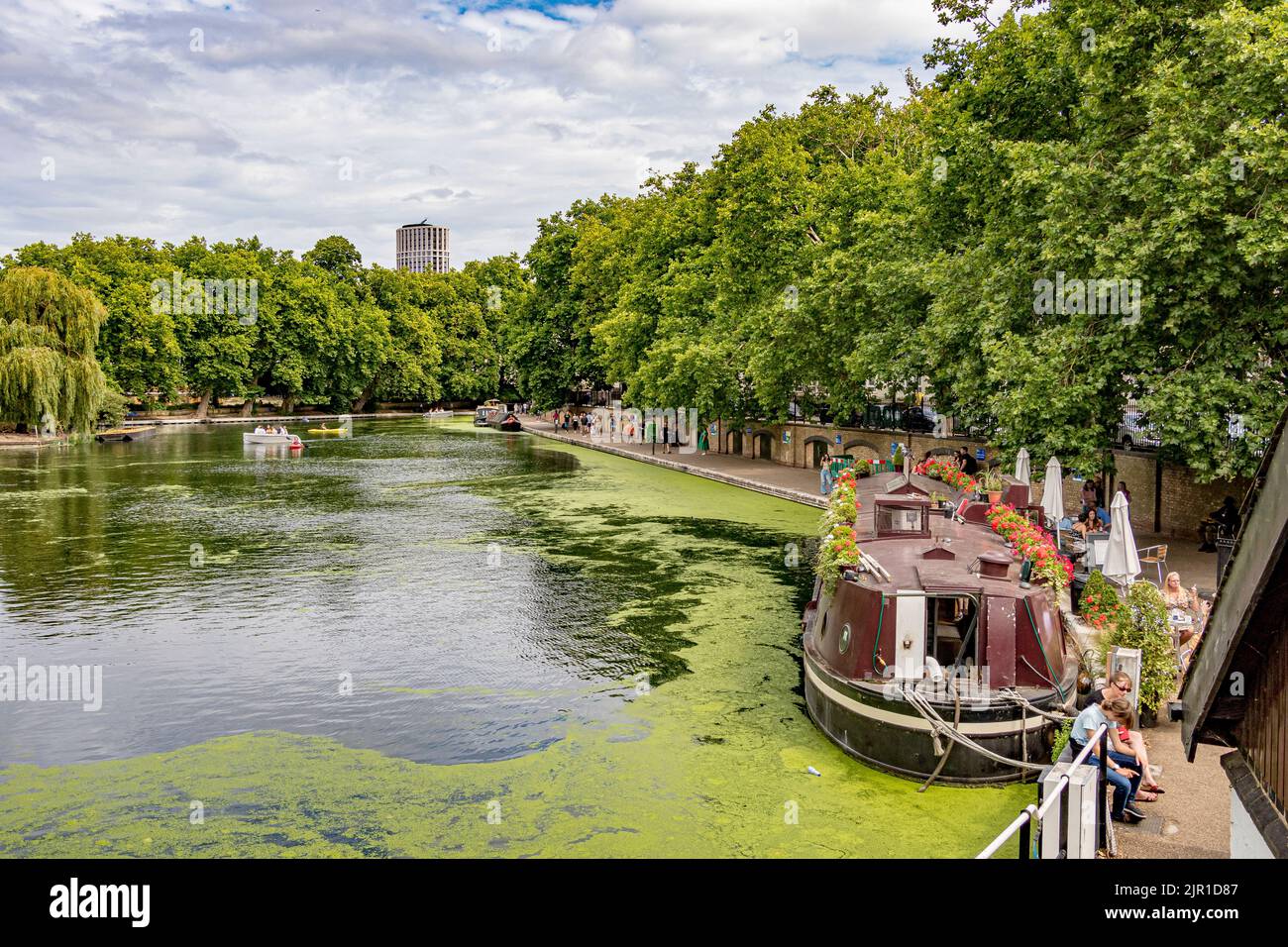 A view of the whole of the Little Venice Basin , Maida Vale ,London Stock Photo