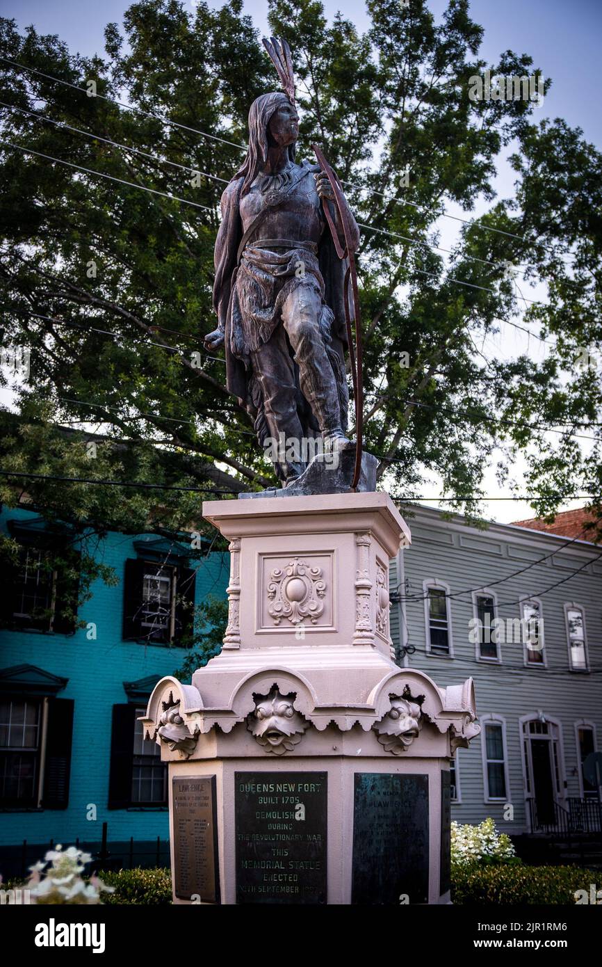 Schenectady, NY USA Aug 3, 2022 Vertical view of the iconic statue