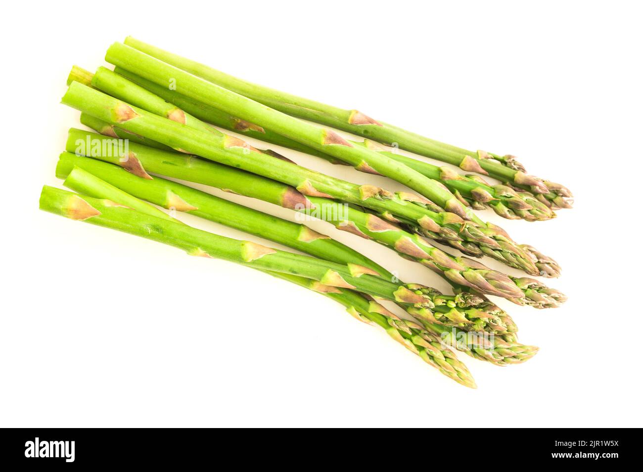 green asparagus on white background Stock Photo Alamy