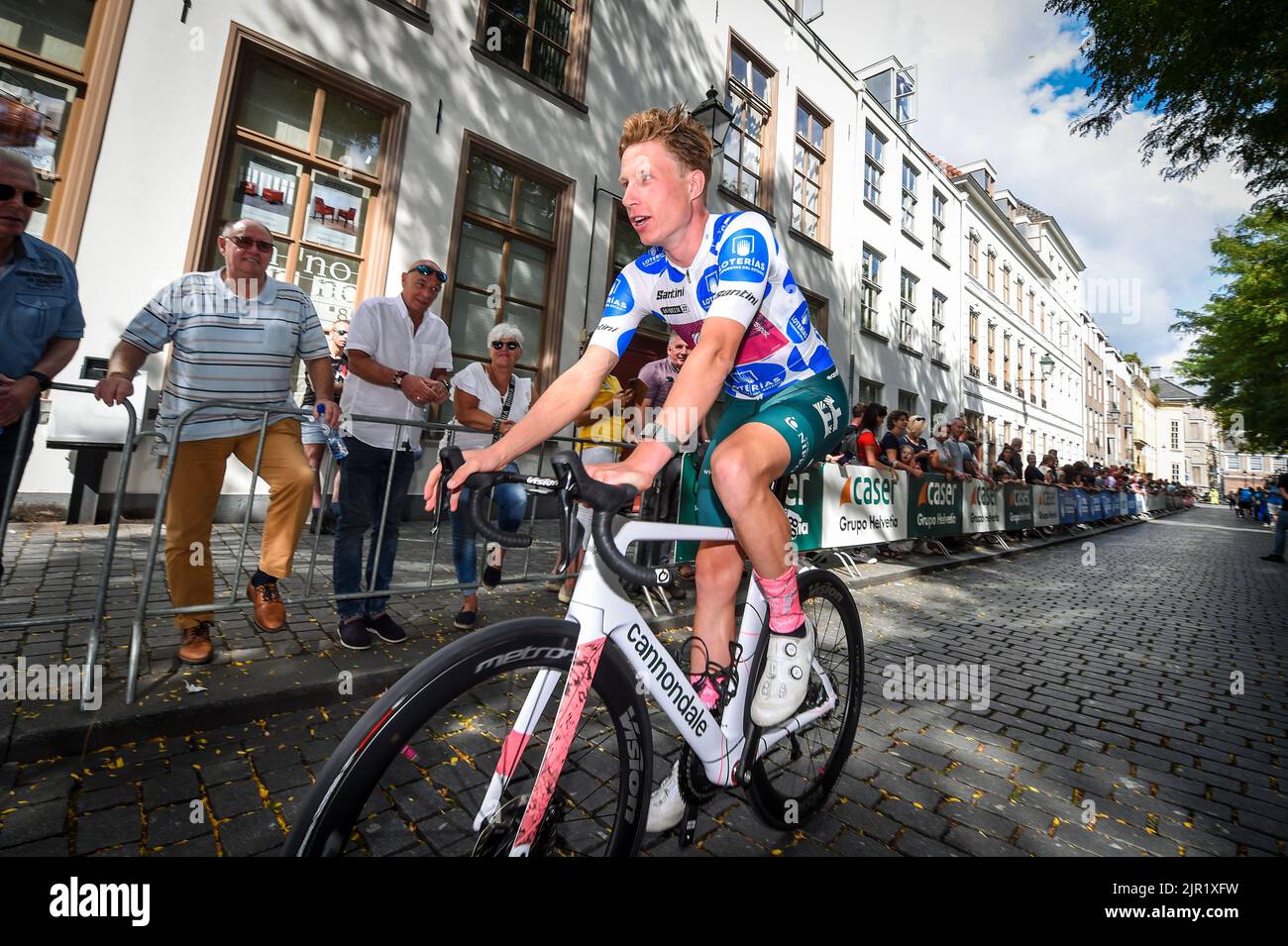 Breda, The Netherlands, Sunday 21 August 2022. Dutch Julius van den Berg of EF Education-EasyPost pictured at the start of stage 3 of the 2022 edition of the 'Vuelta a Espana', Tour of Spain cycling race, 193,5 km from Breda to Breda in The Netherlands, Sunday 21 August 2022. BELGA PHOTO LUC CLAESSEN Stock Photo