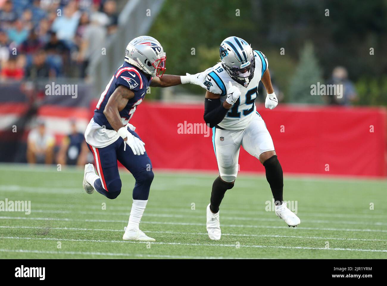 Carolina Panthers wide receiver Jonathan Mingo runs drills at the NFL  football team's training camp on Wednesday, July 26, 2023, in Spartanburg,  S.C. (AP Photo/Chris Carlson Stock Photo - Alamy