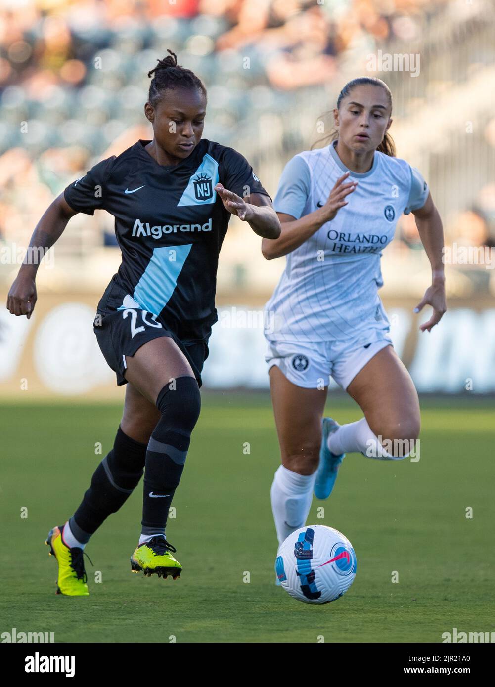 Taylor Smith (20 Gotham) going forward during the National Women Soccer League game between NJ
