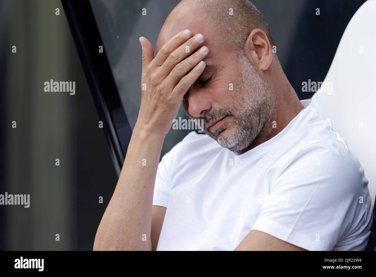 Newcastle, UK, 21/08/2022, PEP GUARDIOLA, MANCHESTER CITY FC MANAGER, 2022Credit: Allstar Picture Library/ Alamy Live News Stock Photo