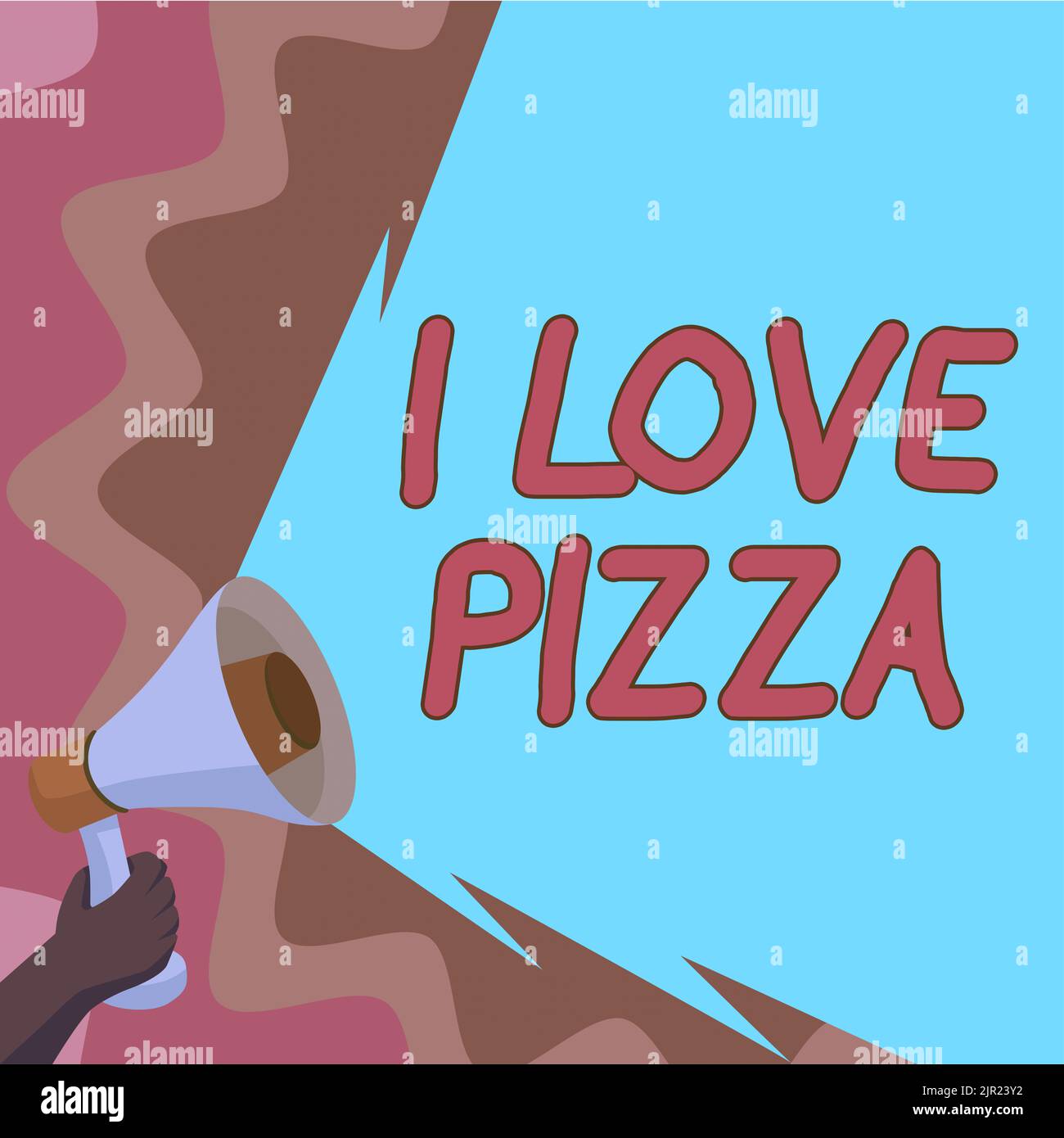 Writing displaying text I Love Pizza. Word Written on To like a lot