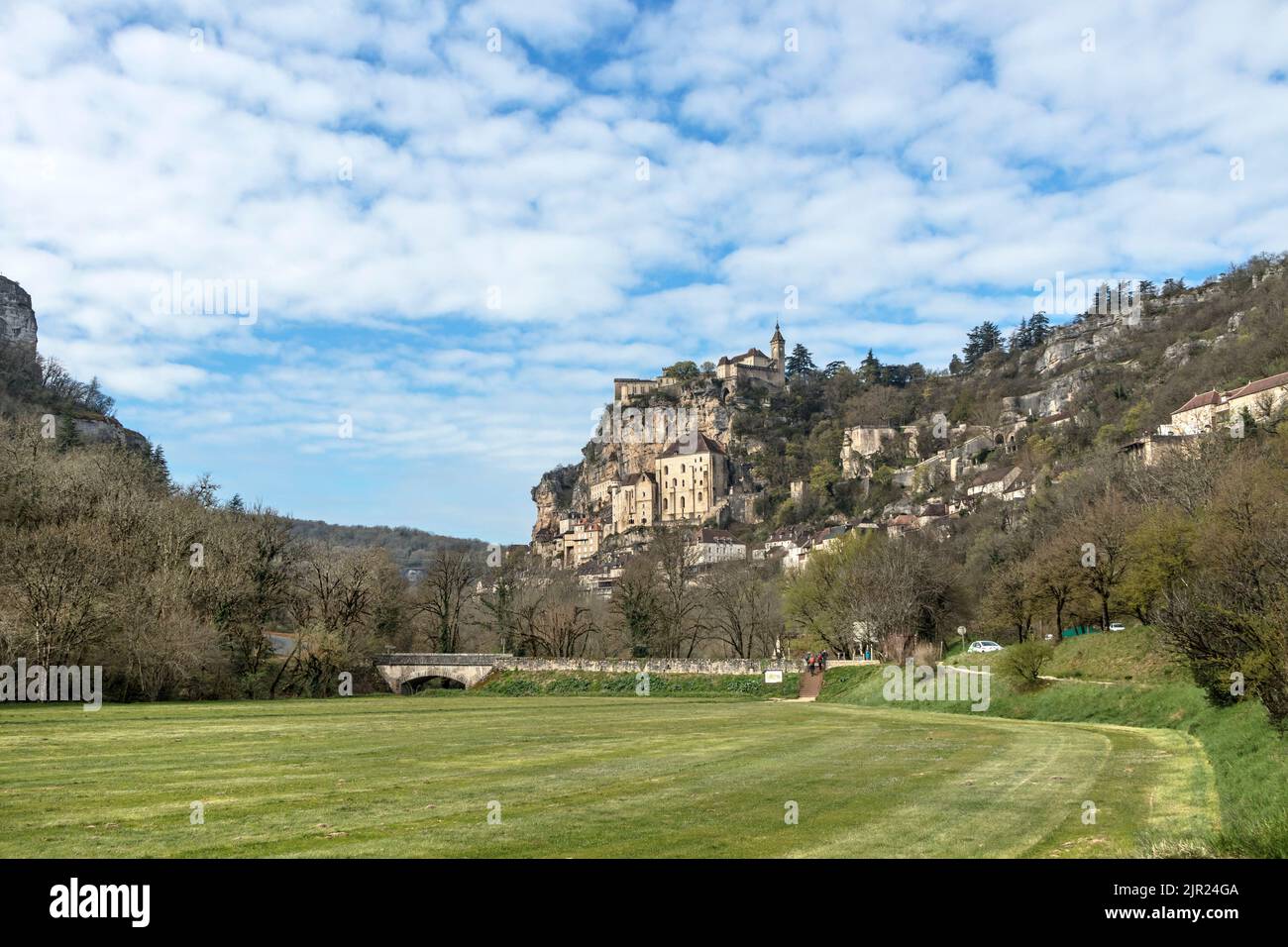 The picturesque medieval village of Rocamadour in the early spring, Dordogne valley, France. Stock Photo