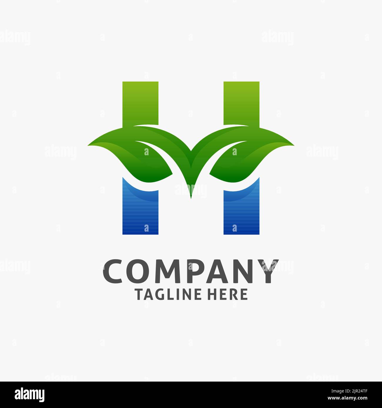 Letter H leaf logo design Stock Vector Image & Art - Alamy