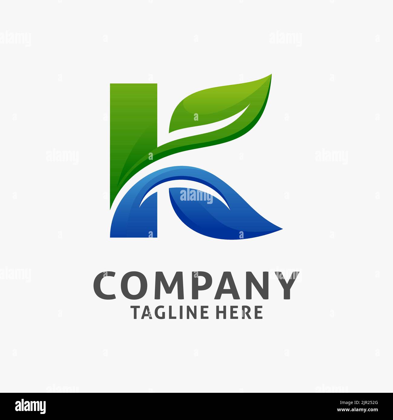 K logo leaf hi-res stock photography and images - Alamy