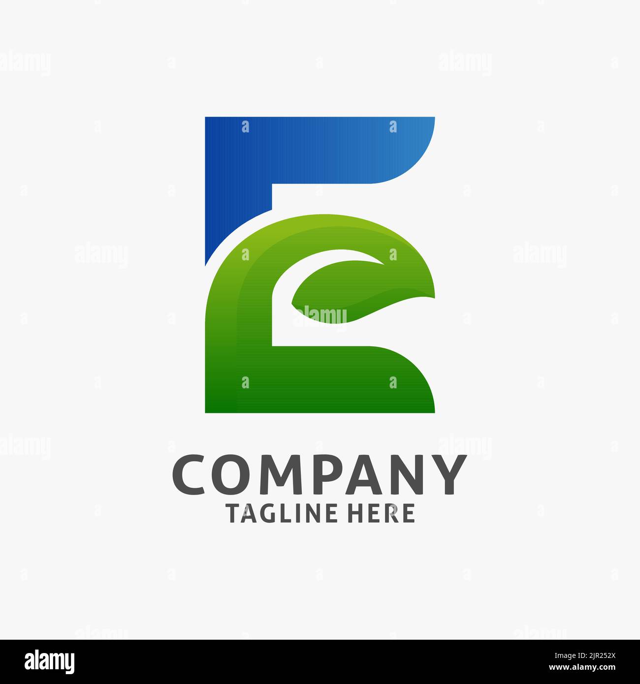Letter E leaf logo design Stock Vector Image & Art - Alamy