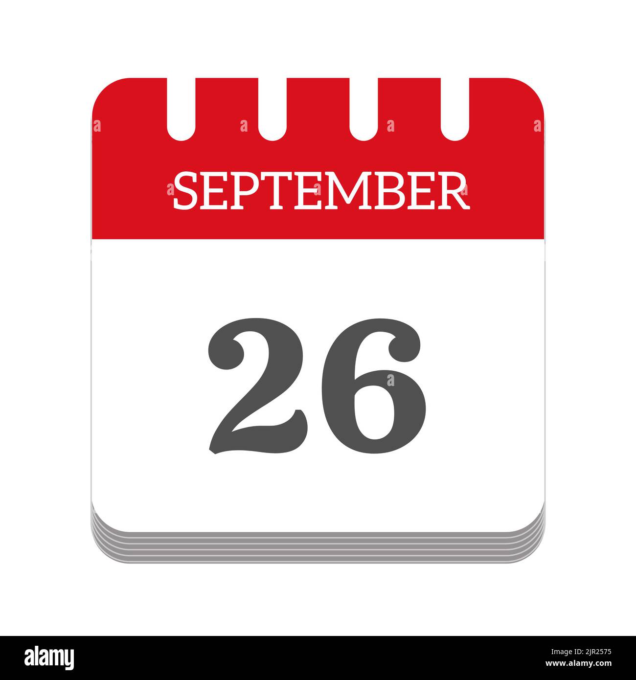 September 26 calendar flat icon Stock Photo Alamy