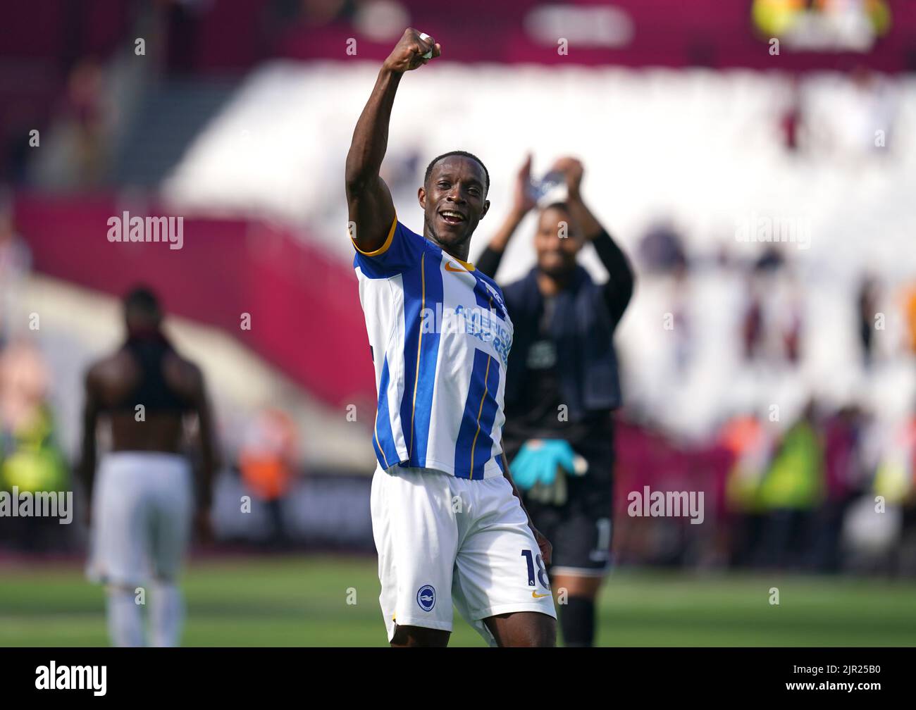 Brighton and Hove Albion's Danny Welbeck celebrates after the Premier