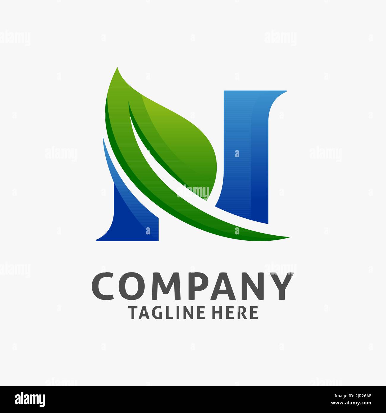Letter N leaf logo design Stock Vector Image & Art - Alamy