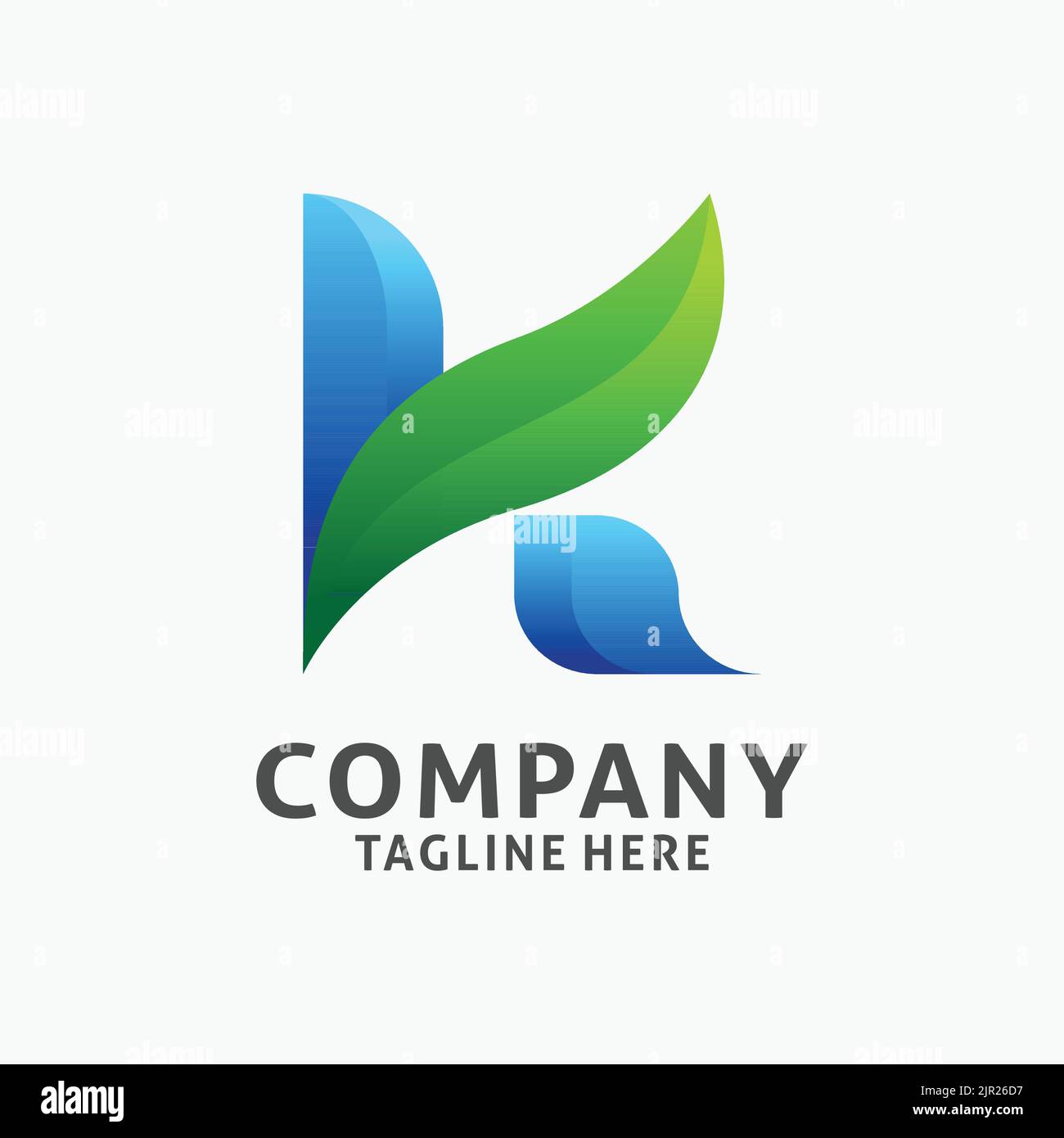 Letter K leaf logo design Stock Vector Image & Art - Alamy