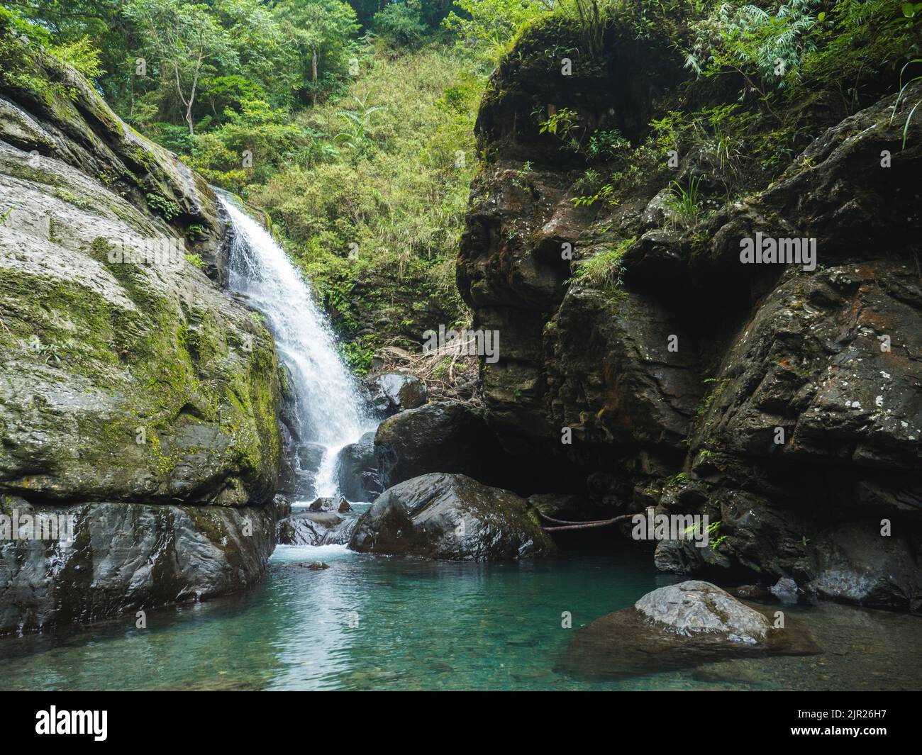 Sisters Waterfall in Sanxia, Taipei County Stock Photo