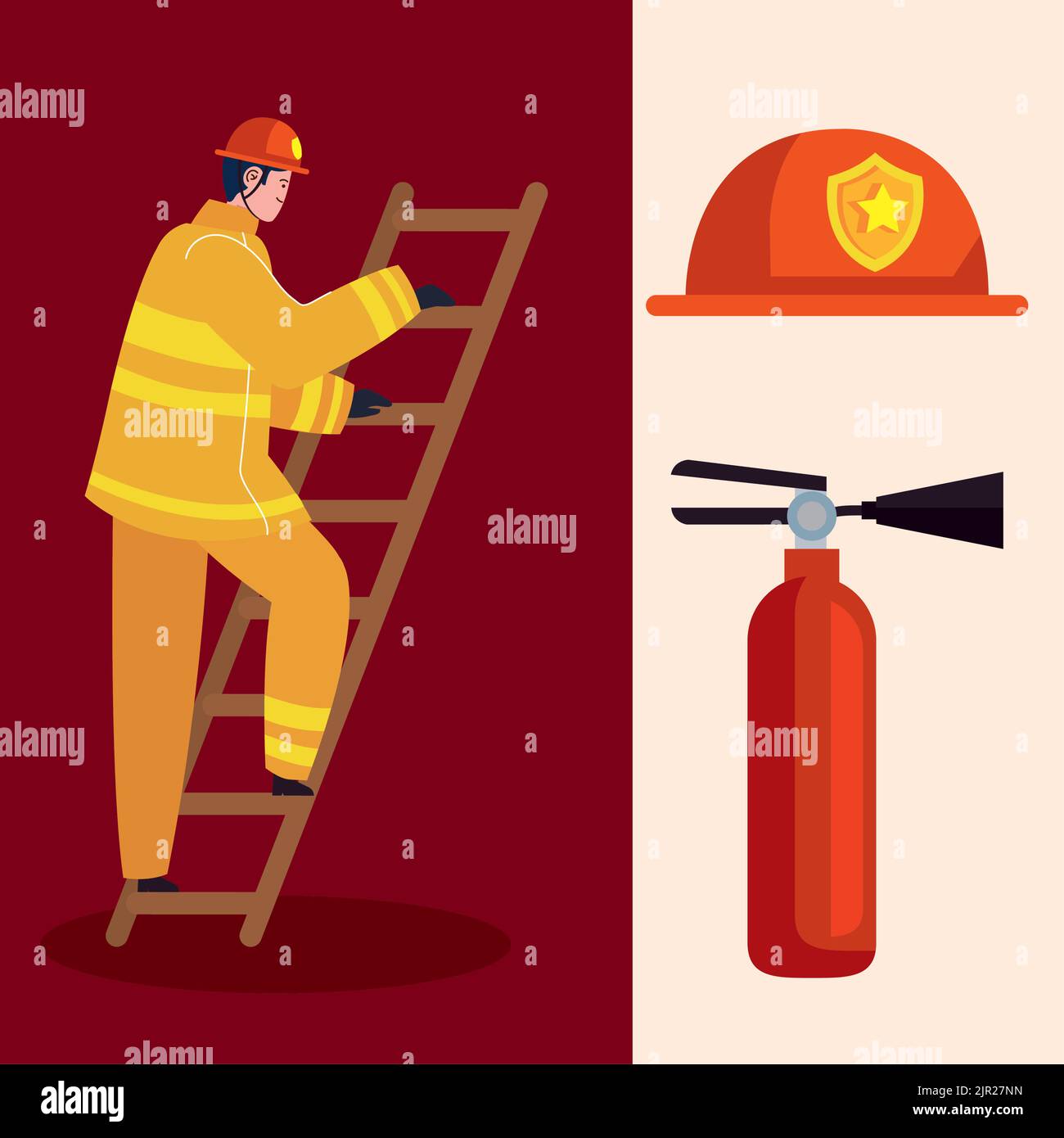 firefighter professional and equipment Stock Vector Image & Art - Alamy