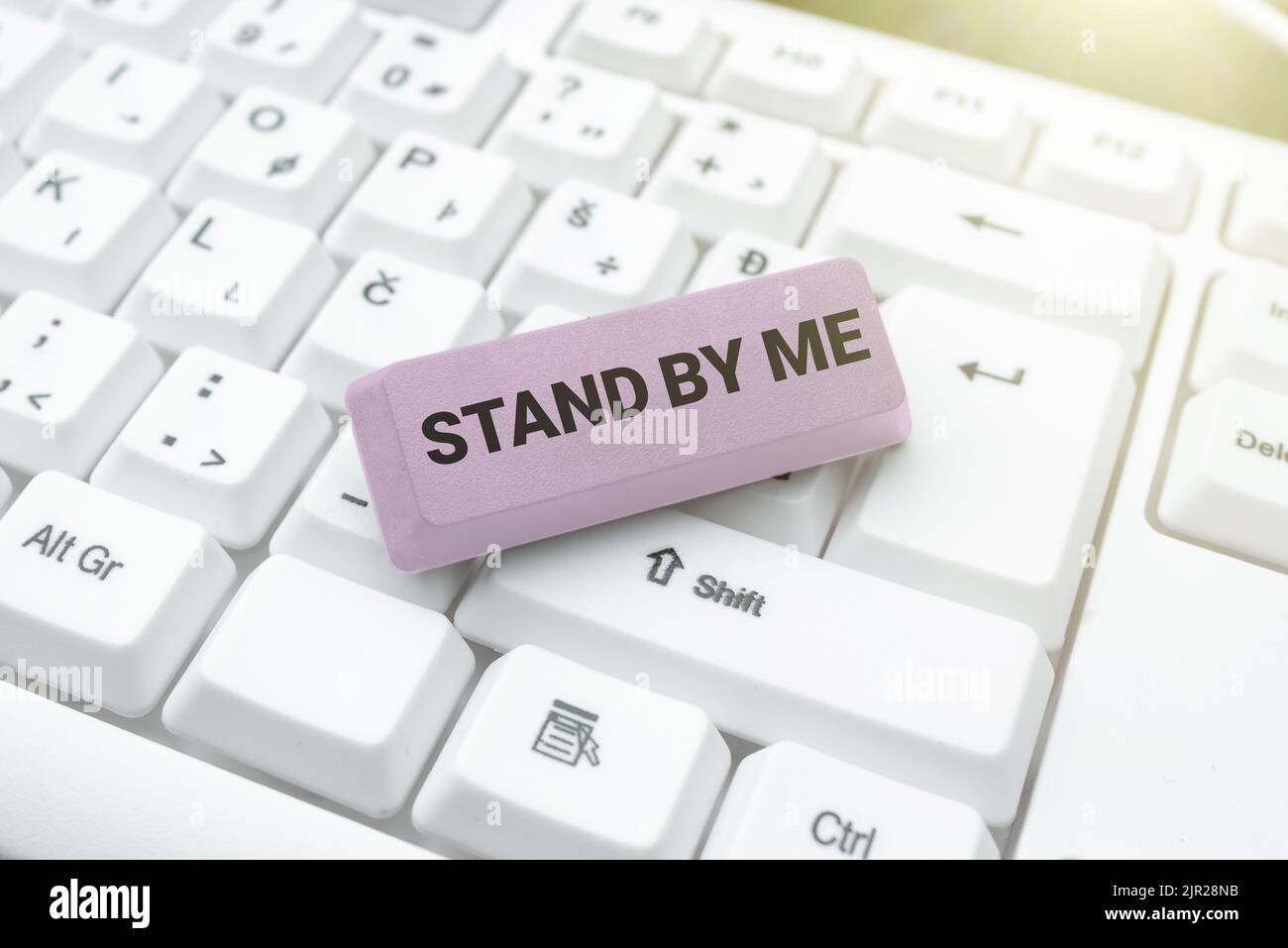 Conceptual display Stand By Me. Concept meaning Be always around myself there count on someone