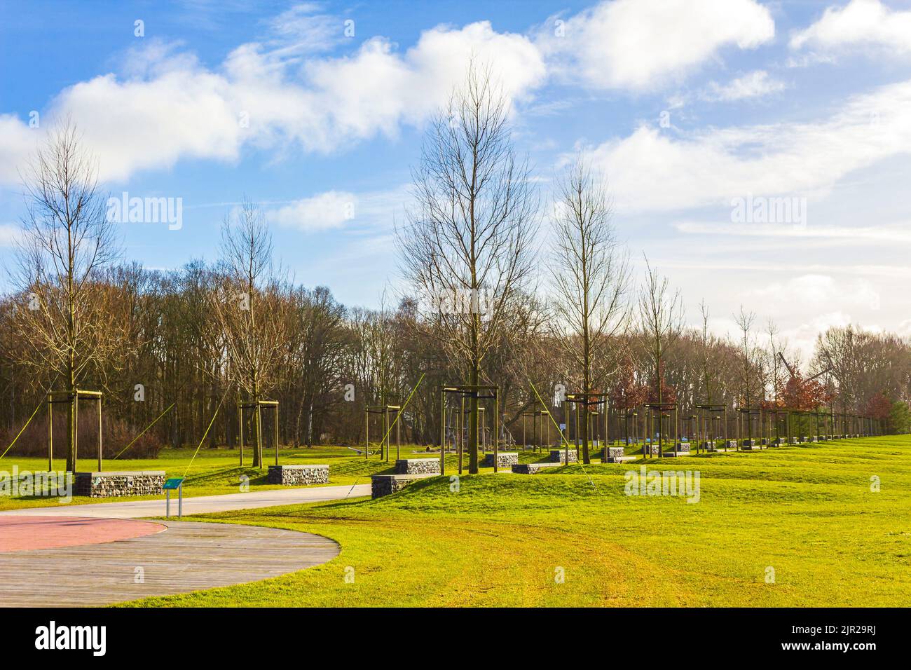 Germa View Natural beautiful panorama view with lake river walking pathway and ...