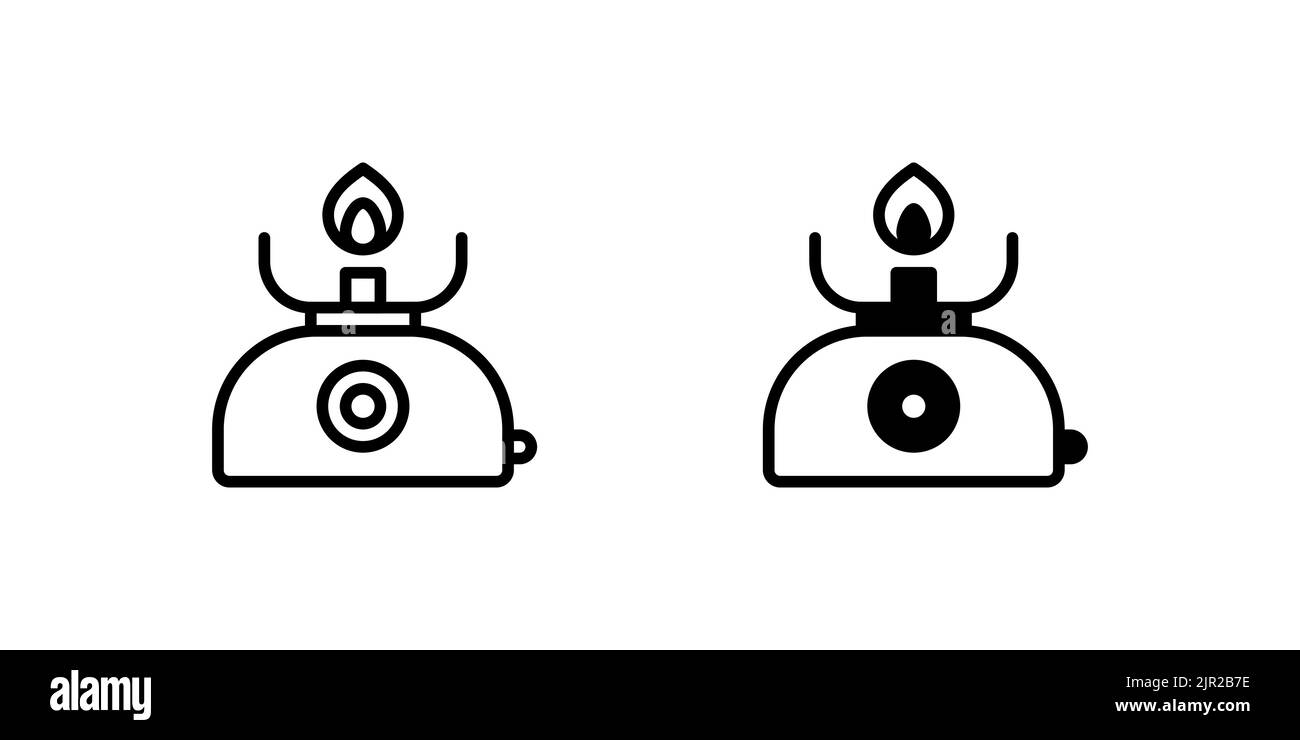 A vector of portable stove icons suitable for presentations, web and mobile applications Stock Vector