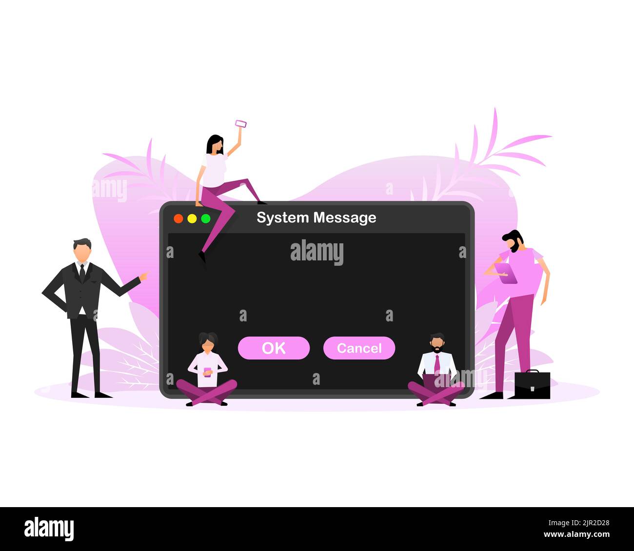 System message people, great design for any purposes. Vector illustration Stock Vector