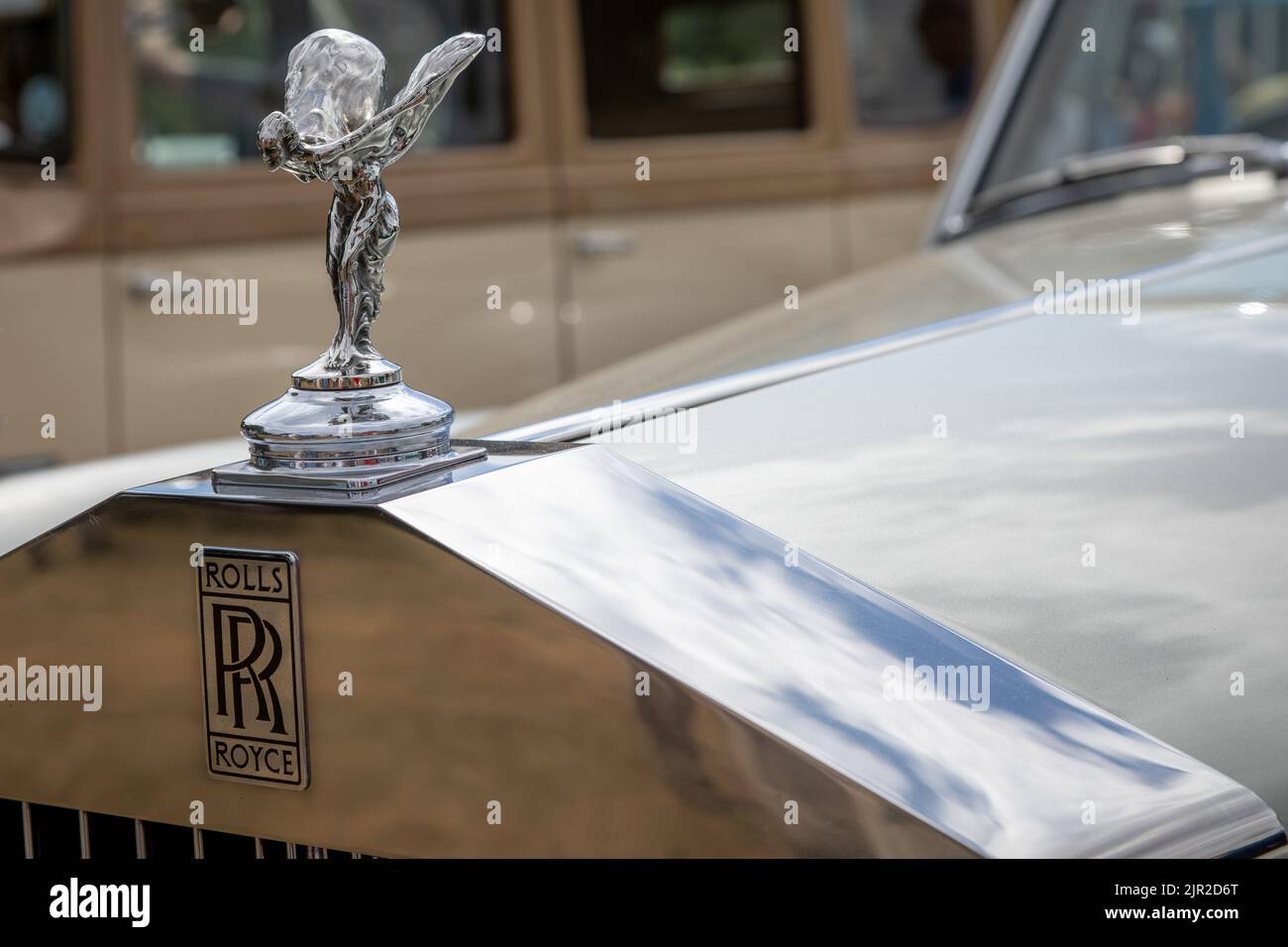 Rolls Royce badge on a vintage ghost Stock Photo