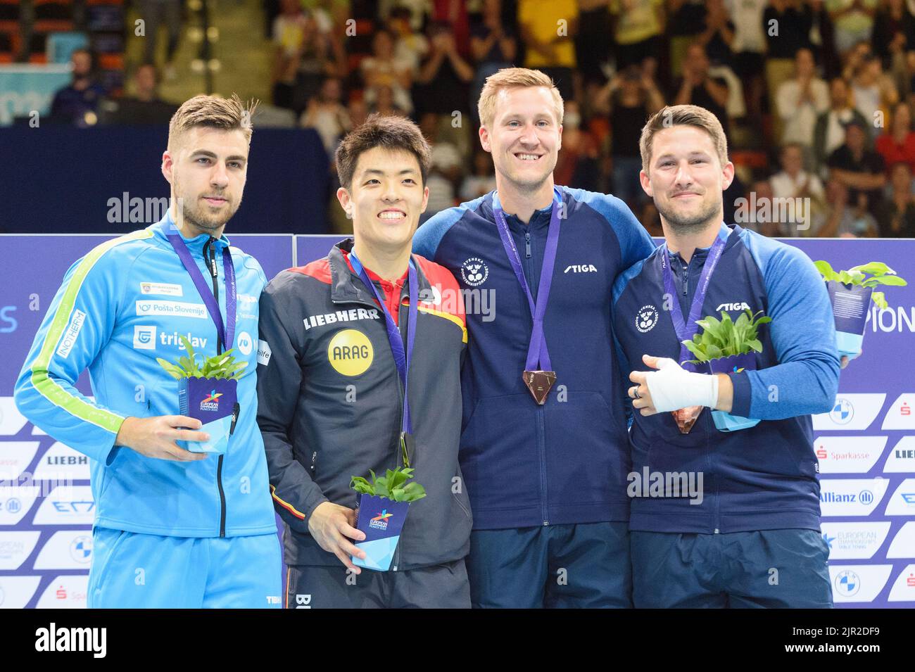 Munich, Germany. 21st Aug, 2022. Table tennis European Championship