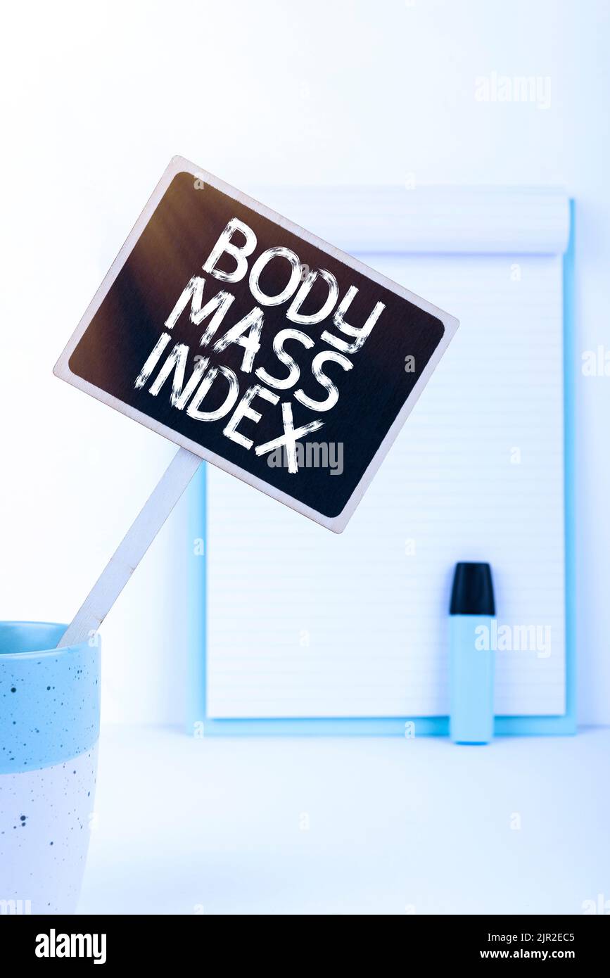 Inspiration showing sign Body Mass Index. Internet Concept Value ...